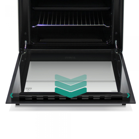 Aragaz Samus, 4 arzatoare pe gaz, 60 x 60 cm, Timer, Diuze GPL separat, Cuptor pe gaz, Alb [3]