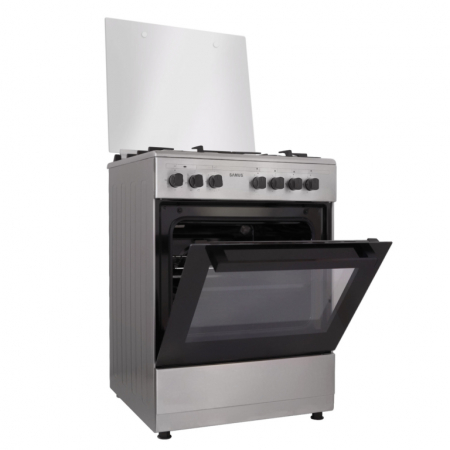 Aragaz Samus SM662AENS, 4 arzatoare pe gaz, cuptor electric, 7 functii, grill, ventilator, timer mecanic [5]