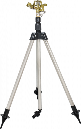 Accesorii pentru furtune - Aspersor cu impact din alama, cu trepied telescopic, 550-905 mm