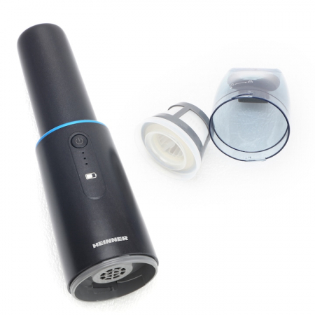 Aspirator de mana Heinner Blackstone HHVC-D7.2BK, 70 w, acumulator li 7.2v, putere absorbtie 5 kpa, indicator led, capacitate recipient praf 50 ml, autonomie 12 min, durata incarcare 3 ore, adaptor US [3]