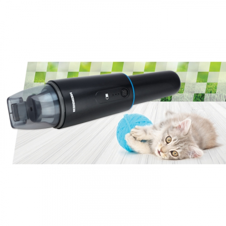 Aspirator de mana Heinner Blackstone HHVC-D7.2BK, 70 w, acumulator li 7.2v, putere absorbtie 5 kpa, indicator led, capacitate recipient praf 50 ml, autonomie 12 min, durata incarcare 3 ore, adaptor US [1]
