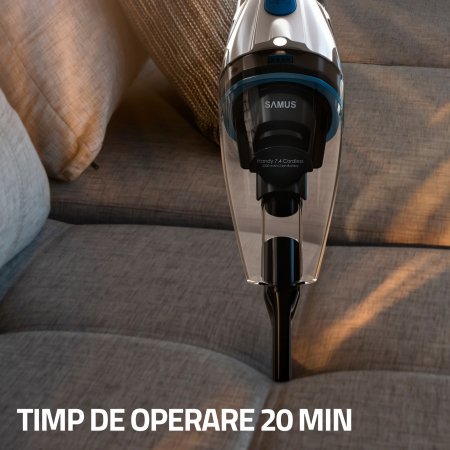 Aspirator de mana Samus Handy 7.4 Cordless fara fir Putere 50W 5 Kpa Umed uscat Filtru HEPA LED 0.7 kg [11]