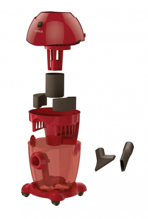 Aspirator fara sac Vivax VCW-2002R R2, 2000W, filtru Spongios, Rosu [2]