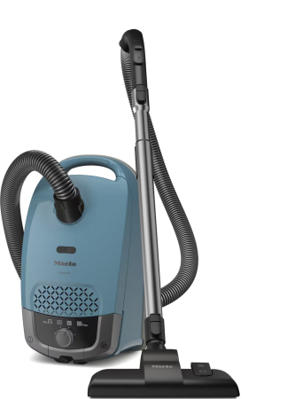 BRICOLAJ - Aspirator cu sac Miele, 890 W, capacitate 3.5 L, filtru AirClean, sac HyClean Pure TU, putere reglabilă, rază de operare 10 m, duză pardoseală SBD 350-3, 76 dB, Albastru