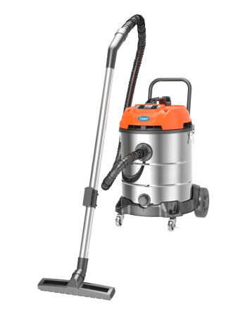 BRICOLAJ - Aspirator Multifunctional Limpio LWD-60X2 Umed-Uscat, 60L, 2400W, 2 Motoare, 21 kPa, cu Sac, Suflare, Inox