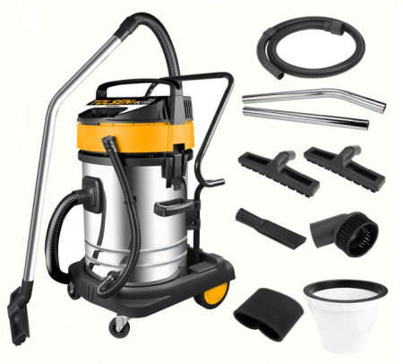 Aspiratoare uscat, umed si cenusa - Aspirator uscat și umed 3x1000 W, Capacitate 80 L, Industrial - Tolsen