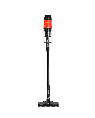 BRICOLAJ - Aspirator vertical Heinner Brightfloor 200 HSVC-MBDB200OR, 200w, 3 viteze, Sistem multiciclonic, Filtru hepa, Perie electrica cu lumini LED, Negru/Rosu