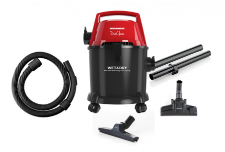 Aspiratoare uscat, umed si cenusa - Aspirator Wet&Dry Heinner HVC-MWD1400P-BK, 1400W, Multi-suprafață, Cu Sac, Capacitate Colectare 15L, Accesorii Incluse