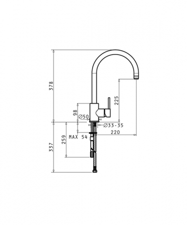 Baterie bucătărie Gusto crom, monocomandă, pipă înaltă, corp din alamă/bronz, cartuș cu disc ceramic și finisaj crom premium, design modern și durabil [1]