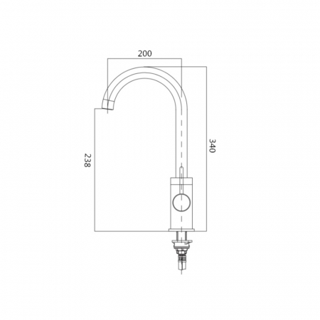 Baterie bucătărie Pyramis ECO BELLO Crom, monocomandă, pipă înaltă și aerator cu limitare de debit, finisaj crom strălucitor [1]