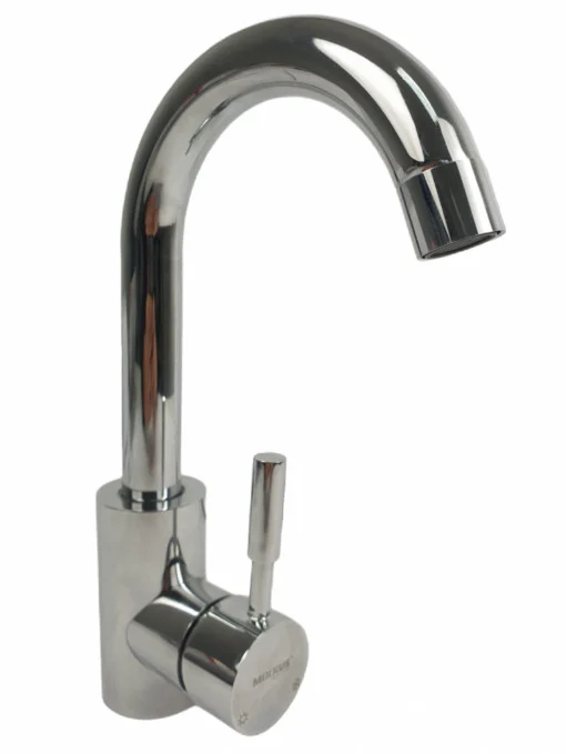 BUCATARIE - Baterie de bucatarie din otel inoxidabil MIXXUS, Monocomanda, Racorduri incluse, Culoare CHROME