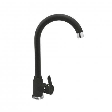 BUCATARIE - Baterie de bucătărie Pyramis LUNGO Black, monocomandă, cu pipă înaltă, aerator cu limitare de debit și finisaj negru elegant