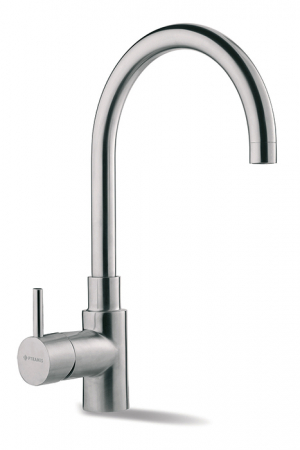 BUCATARIE - Baterie pentru chiuvetă de bucătărie Legato, monocomandă, pipă înaltă, corp din inox premium, cartuș cu disc ceramic și design elegant