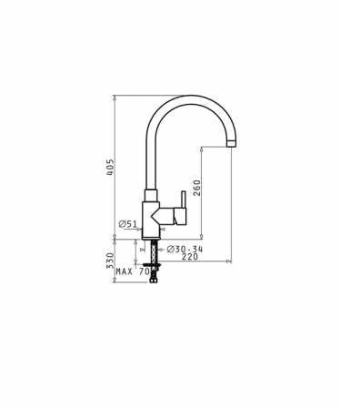 Baterie pentru chiuvetă de bucătărie Legato, monocomandă, pipă înaltă, corp din inox premium, cartuș cu disc ceramic și design elegant [1]