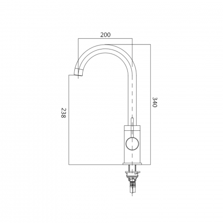Baterie pentru chiuvetă de bucătărie Pyramis ECO BELLO PVD Copper, monocomandă, pipă înaltă, finisaj premium, cu aerator economizor [1]