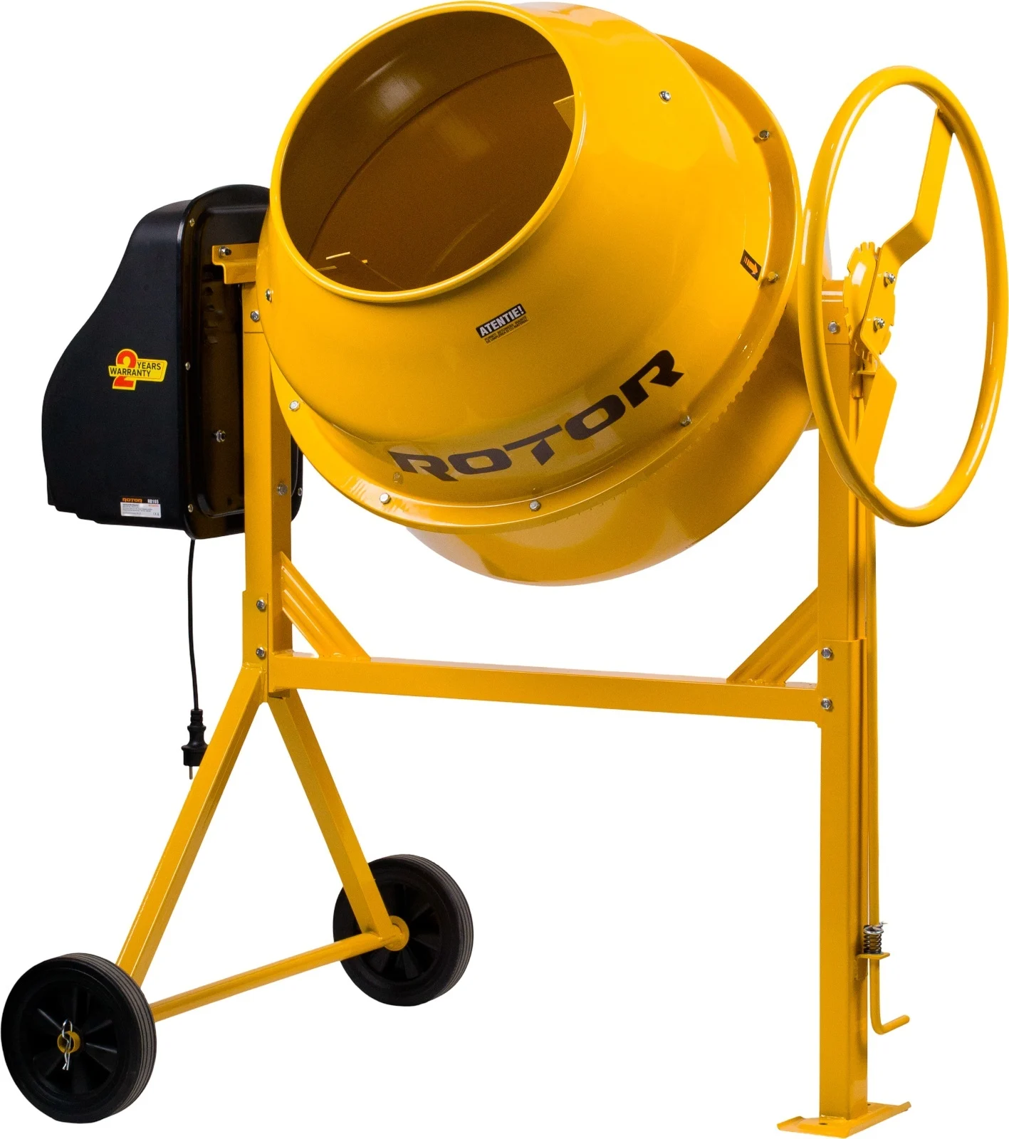 Betoniere - Betonieră profesionala ROTOR RB165, capacitate cuva 165 L, putere motor 900 W, rotaii cuva 29.5 rpm, coroana din fonta