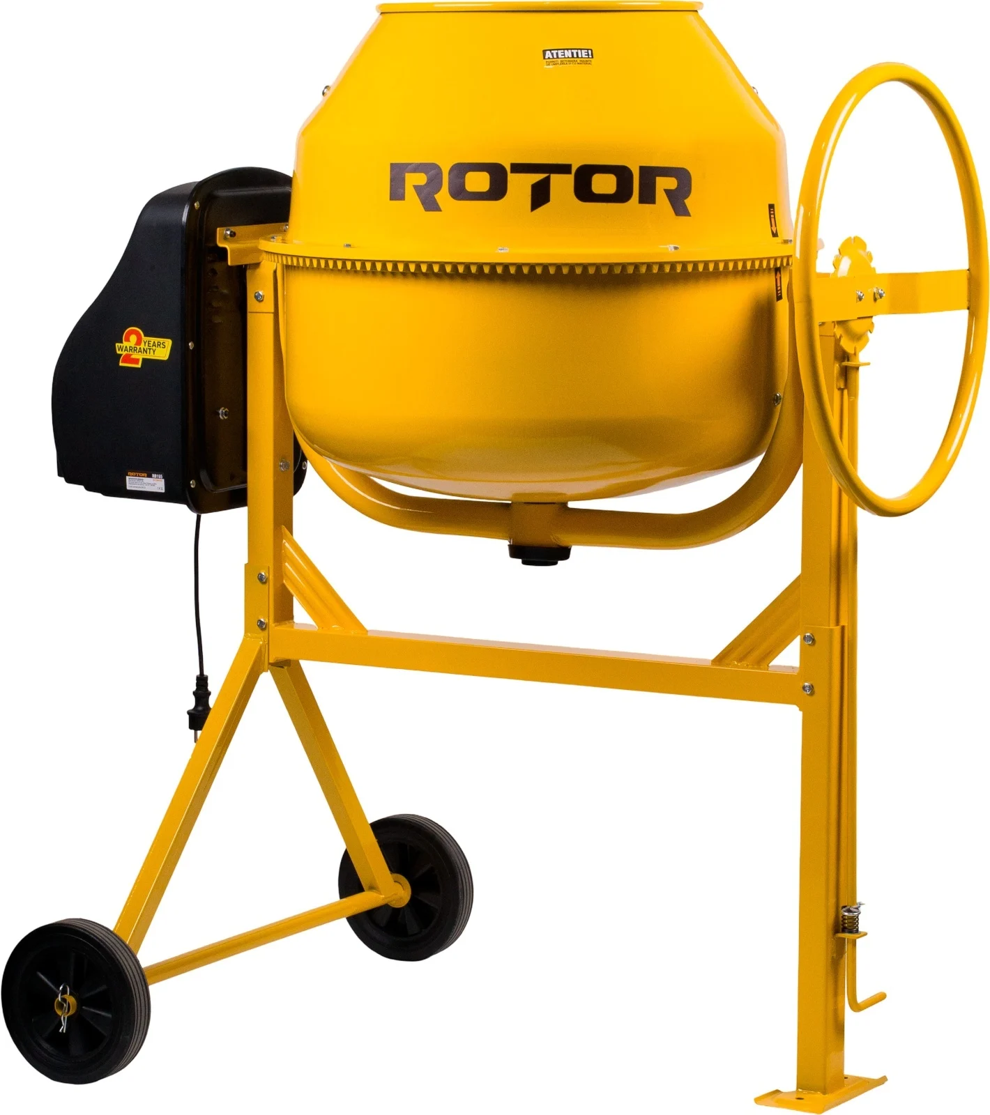Betonieră profesionala ROTOR RB165, capacitate cuva 165 L, putere motor 900 W, rotaii cuva 29.5 rpm, coroana din fonta [2]