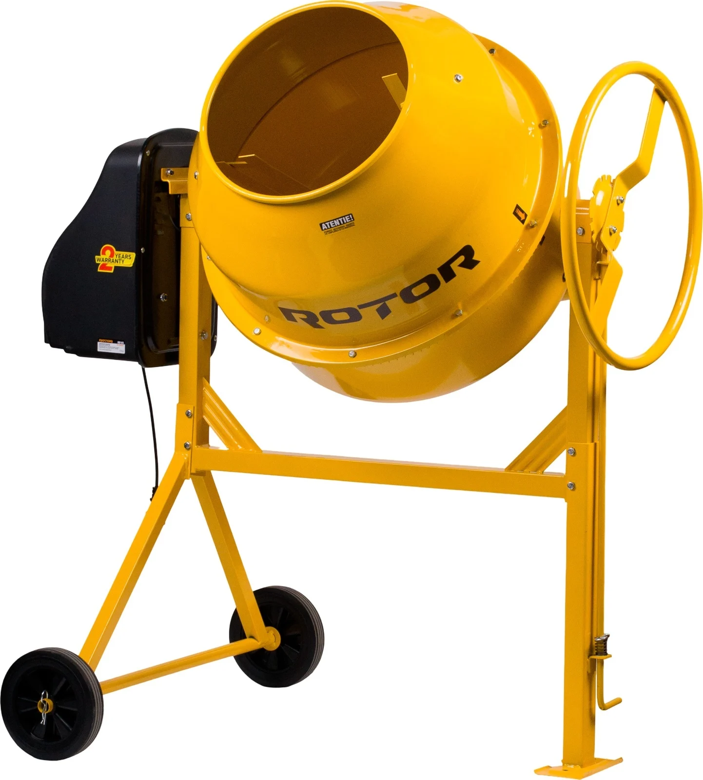 Betoniere - Betonieră profesionala ROTOR RB185, capacitate cuva 185L, putere motor 1000 W, rotatii cuva 29.5 rpm, coroana din fonta