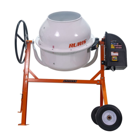 Betonieră RURIS BETALUX 1600X, Motor Electric 950 W, Cuva 160 L, 29.5 rotații/min, Grosime cuvă 1.2–1.8 mm, Pedală de picior, IP44, Roți 8” [1]