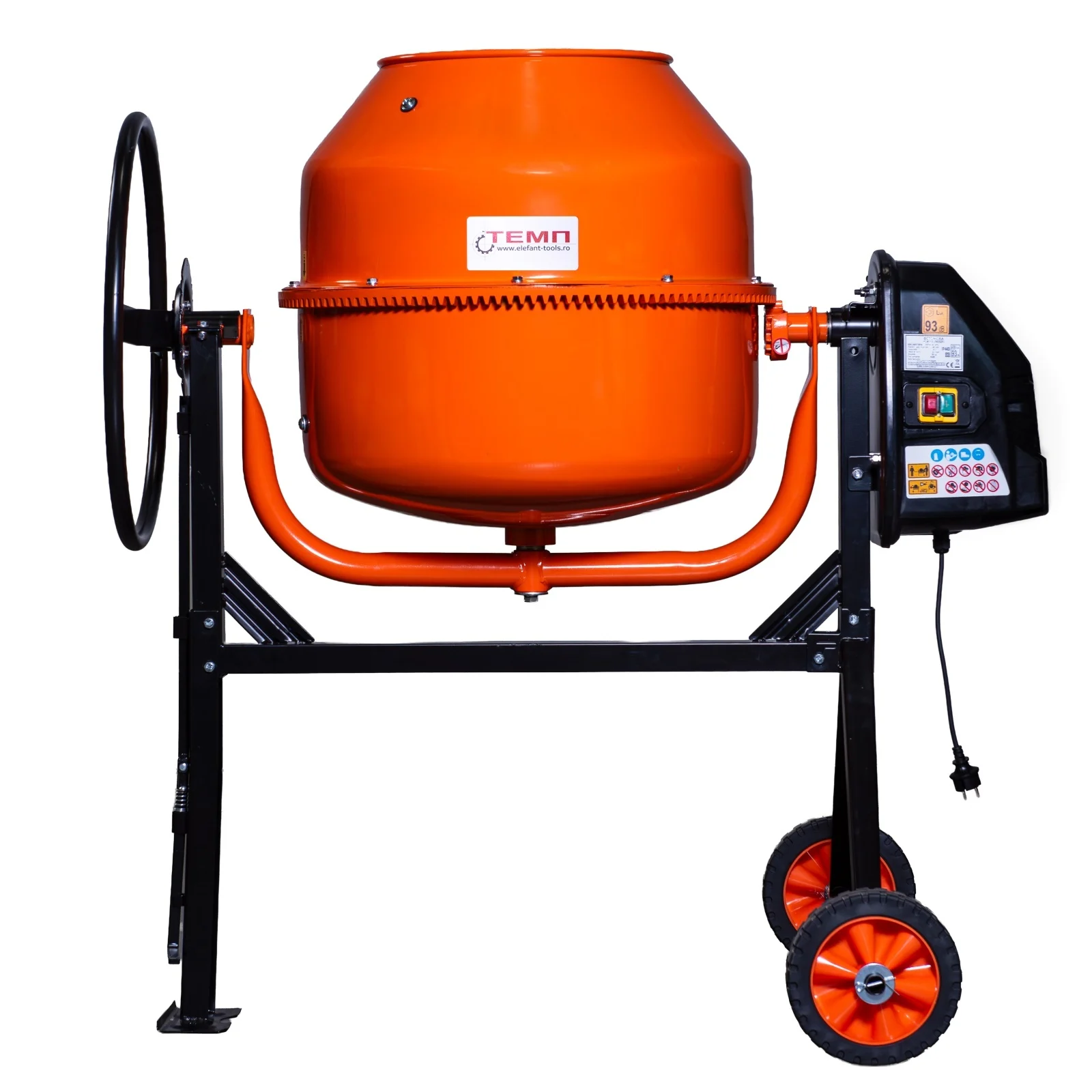 Betonieră TEMP HCM610, capacitate cuva 180L, putere motor 1000 W, rotati cuva 29,5 rot/min, coroana din fonta [1]