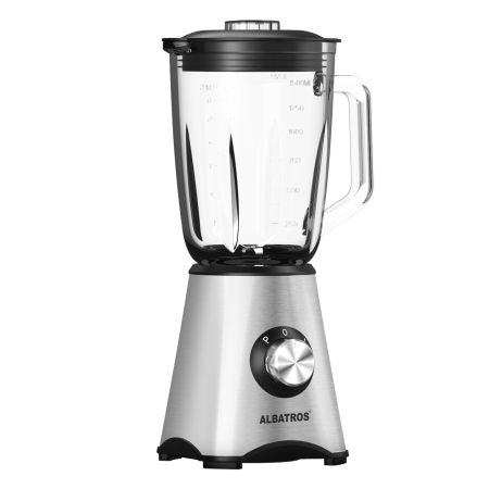 Blender de masa Albatros BM703A, 700 W, 2 viteze + Pulse, vas sticlă 1.5 L, lama inox, finisaj inox [1]