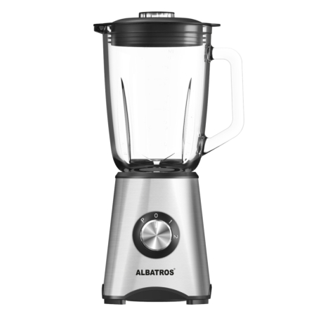 Blender de masa Albatros BM703A, 700 W, 2 viteze + Pulse, vas sticlă 1.5 L, lama inox, finisaj inox [2]