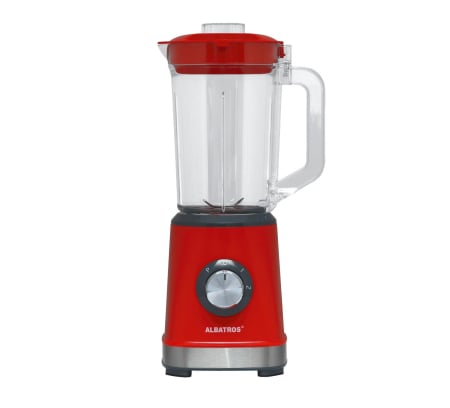 Blendere mixere - Blender de masa Albatros BM704RED, 700 W, 2 viteze + Pulse, vas 1.2 L, lama inox, culoare roșu