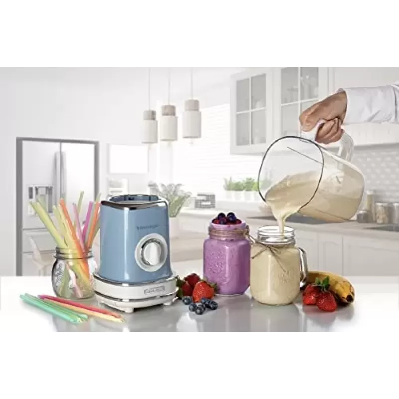 Blender Vintage Ariete 568 BL 500w, 1.5l,  6 lame din oțel inoxidabil, Blue [1]