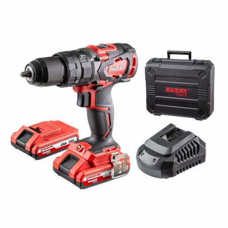 BRICOLAJ - Bormasina cu percutie fara perii 20V, 2Ah, 62Nm, RDI-CDB02, 2 acumulatori