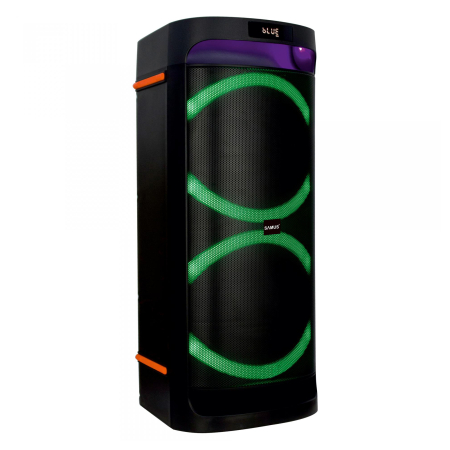 Boxă Portabilă Samus ROCKSTAR 8, 1000W PMPO, Bluetooth, FM Radio, Microfon Wireless, Lumini LED [1]