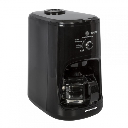BUCATARIE - Cafetiera Heinner HCM-900RBK, 900 W, Rasnita incorporata, 0.6 L, Negru