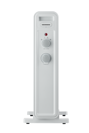 Calorifer Electric cu Ulei Heinner HOH-M09WH-BK, 2000 W, 9 Elemenți, 3 Trepte de Putere 800/1200/2000 W, Termostat Reglabil, Protecție Supraîncălzire și Răsturnare, Control Mecanic, Roti pentru Transp [1]