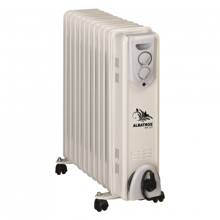 Calorifere electrice - Calorifer electric Albatros RA-11T, 11 Elementi, Putere 2500W, 3 trepte de putere, Termostat