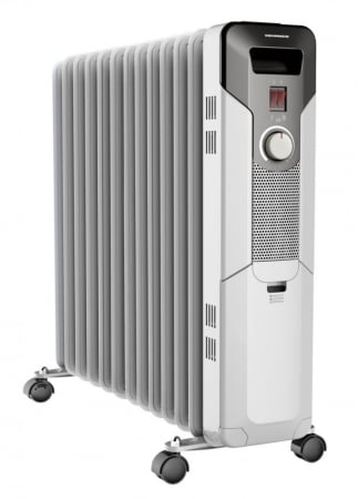 Climatizare si sisteme de incalzire - Calorifer electric cu ulei Heinner HOH-Y13S, 2500 W, 13 elementi, supraincalzire, termostat reglabil, alb