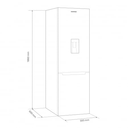 Combina Frigorific CFXD395E 313L, Clasa energetica E, Capacitate 330 L, Dozator de apa, Argintiu [2]