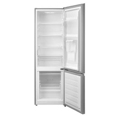 Combina frigorifica Albalux AXCFSD351E, 259 L, Dozator apa, Iluminare LED, Usi reversibile, Inox [1]