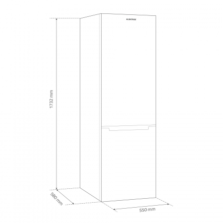 Combina frigorifica Albatros CF333E, Capacitate 248 litri, Termostat reglabil, 4 sertare congelator, H 173.2 cm [1]