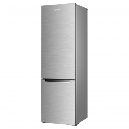 Combina Frigorifică Albatros CFX343E Inox – 280L, 4 Rafturi Sticlă, 3 Sertare Congelator, Clasa Energetică E, Dezghețare Automată, Uși Reversibile, Lumina LED, Picioare Reglabile [1]