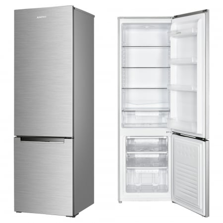 BUCATARIE - Combina Frigorifică Albatros CFX343E Inox – 280L, 4 Rafturi Sticlă, 3 Sertare Congelator, Clasa Energetică E, Dezghețare Automată, Uși Reversibile, Lumina LED, Picioare Reglabile