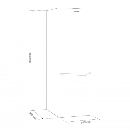 Combina Frigorifica Albatros CNF413E, Full No Frost, 295 L, Clasa energetica E, 3 sertare congelator, H 186 cm, Alb [3]