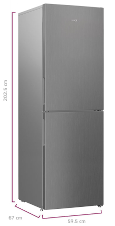 Combina frigorifica Arctic, 358l net, Clasa E, Full NoFrost, AirFlow Dual Tech, EfiLine, EcoLED, usi reversibile, Argintiu [3]