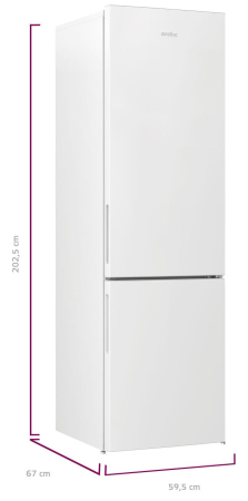 Combina frigorifica Arctic AK60406M40NFW, 362 l, Termostat ajustabil, Ventilator, Garden Fresh, Eco Led, Clasa E, Full NoFrost, Fresh Max 0 grC, H 203, Alb [2]
