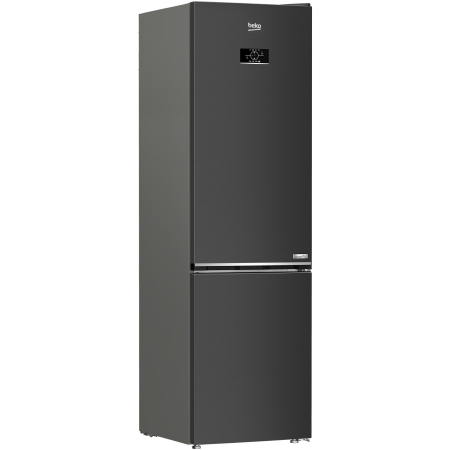 Combina frigorifica Beko, 355l, NoFrost, Clasa E, Display, HarvestFresh, AeroFlow, Iluminare LED, H 203.5, Dark Inox [1]
