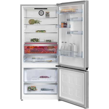Combina frigorifica Beko B3RCNE594HXB, 551 l, No Frost, HarvestFresh, AeroFlow, Clasa E, Kitchen Fit, Compartiment 0 C, H 187 cm, Metal Look [3]
