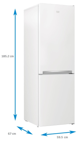 Combina frigorifica Beko RCSA366K40WN, 343 l, Clasa E, H 185.2 cm, Termostat reglabil, XXL Bottle holder, Lumina LED, Alb [3]