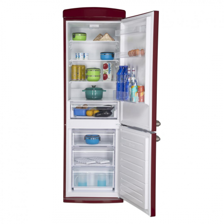 Combina frigorifica Fram FC-VRR340BDF+, 340 l, Less Frost, Lumina LED, Clasa F, H 190 cm, Visiniu [1]