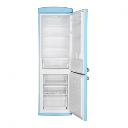 Combina frigorifica Fram FC-VRR340BLF+, 340 l, Less Frost, Lumina LED, Dezghetare automata frigider, Clasa F, H 190 cm, Albastru [1]