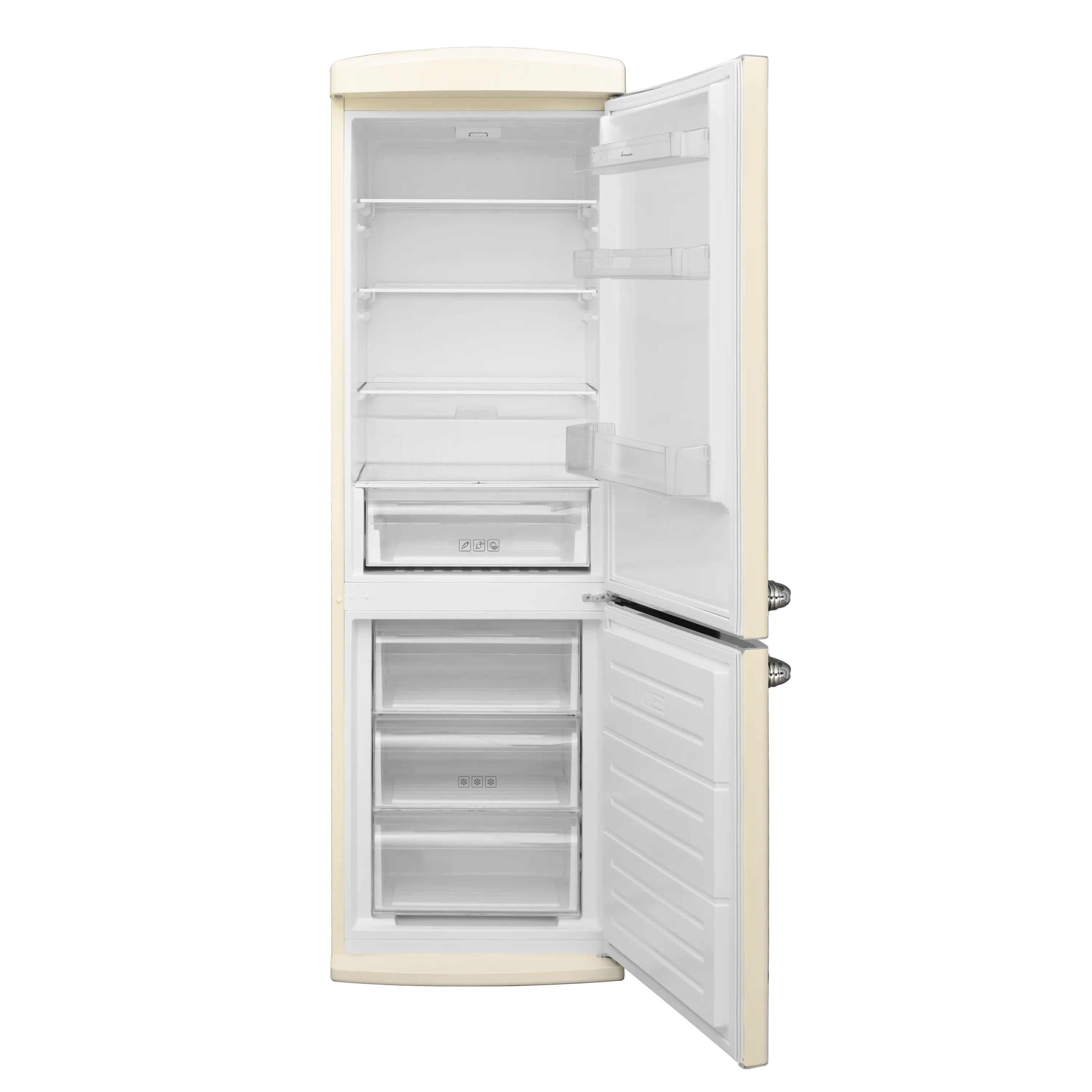 Combina frigorifica Fram FC-VRR341BGE++, 340 l, Less Frost, Iluminare LED, Clasa E, Crem [1]