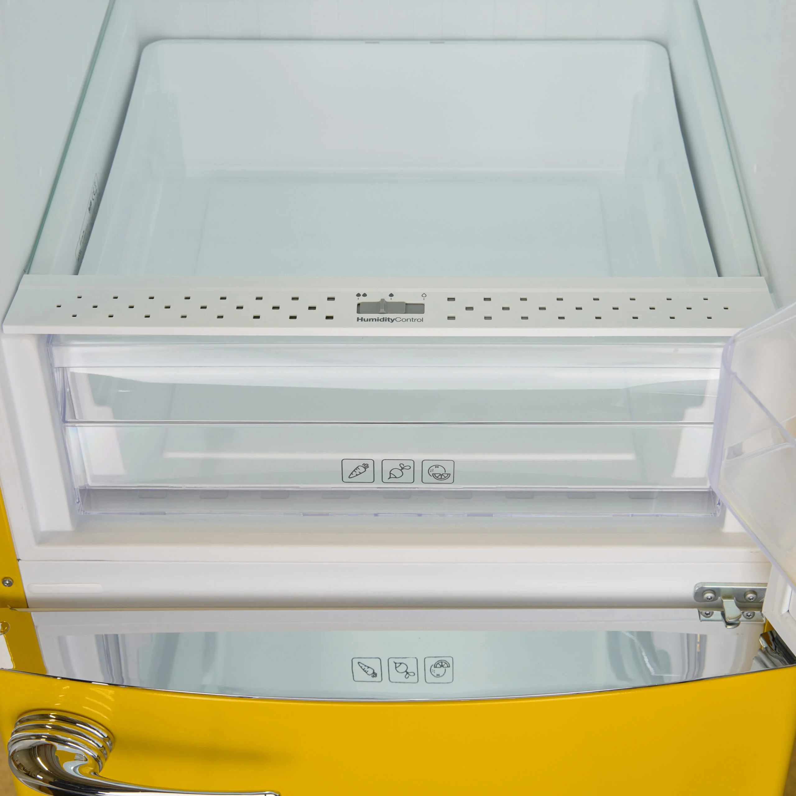 Combina frigorifica Fram FC-VRR341YLE++, 340l, Iluminare LED, Control mecanic cu termostat ajustabil, Clasa E, Galben [8]