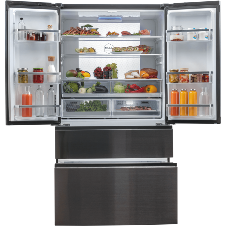 Combina frigorifica French Door, HAIER, 4 usi, compresor inverter, clasa E, Total No Frost (air surround), 750 L, H 190 cm, Sistem Antibacterian, display LED extern, Super Freezing, Holiday, Aparat au [2]